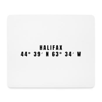 Halifax, Canada Coordinates - Mouse Pad (horizontal) - white - Front
