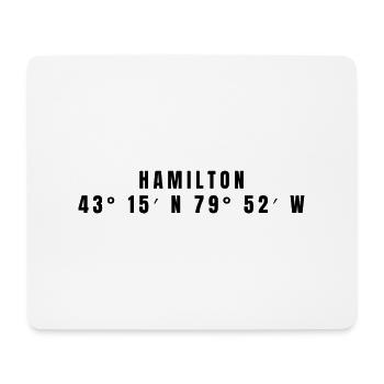 Coordonnées Hamilton, Canada - Tapis de souris (format paysage) - blanc - Devant