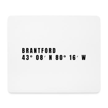 Brantford Kanada Koordinaten - Mousepad (Querformat) - Weiß - Vorne