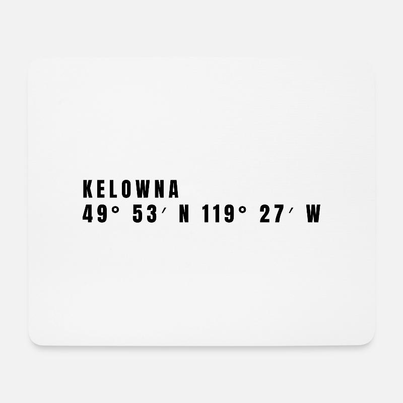 Kelowna Kanada Koordinaten - Mousepad (Querformat) - Weiß