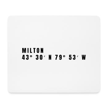 Milton Kanada Koordinaten - Mousepad (Querformat) - Weiß - Vorne