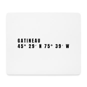 Gatineau Kanada Koordinaten - Mousepad (Querformat) - Weiß - Vorne