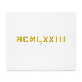 Römische Zahl Geburtsjahr Made in 1973 - Mousepad (Querformat) - Weiß - Vorne