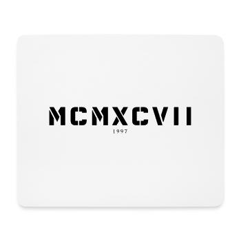 Roman numeral year of birth Made in 1997 - Mouse Pad (horizontal) - white - Front