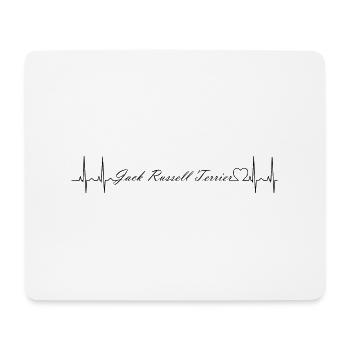 Jack Russell Terrier - Tapis de souris (format paysage) - blanc - Devant