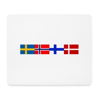 Scandinavian flags close together - Mousepad (Querformat) - Weiß - Vorne