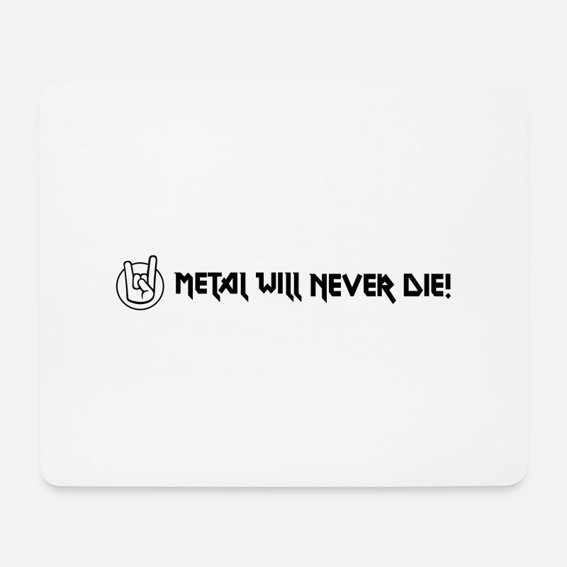 Metal will never die - Mousepad (Querformat) - Weiß