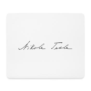 Nikola Tesla signature 1900 - Mouse Pad (horizontal) - white - Front