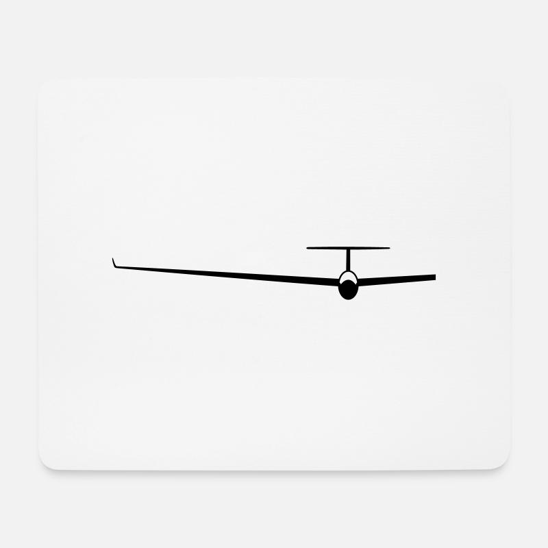Segelflieger Geschenk - Mousepad (Querformat) - Weiß