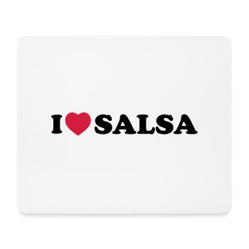 I love salsa - Tapis de souris (format paysage) - blanc - Devant
