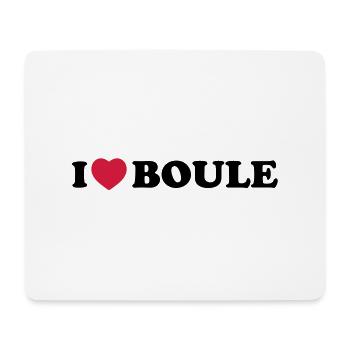I love boule - Mouse Pad (horizontal) - white - Front
