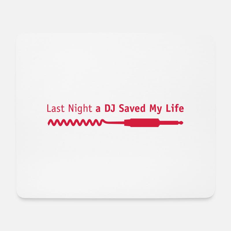 last_night_dj - Mousepad (Querformat) - Weiß