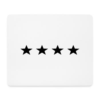 4 sterne - Mousepad (Querformat) - Weiß - Vorne