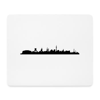 Skyline Gelsenkirchen - Mousepad (Querformat) - Weiß - Vorne