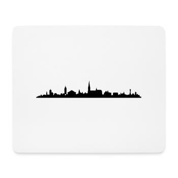 Skyline Freiburg - Mousepad (Querformat) - Weiß - Vorne