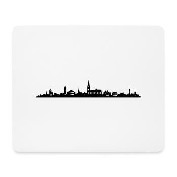 Skyline Freiburg - Mousepad (Querformat) - Weiß - Vorne