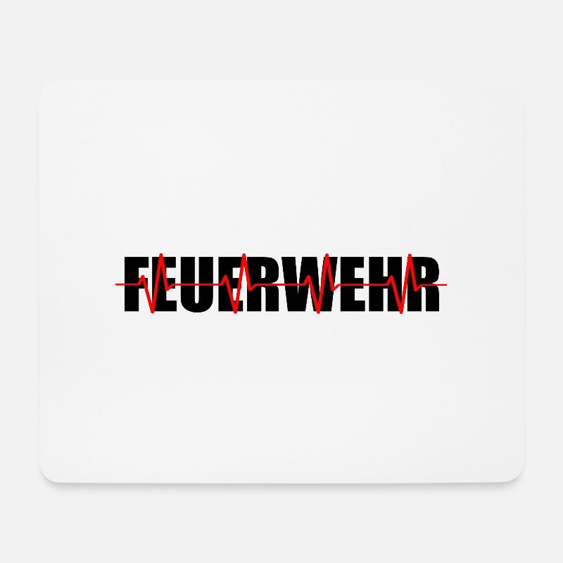 Feuerwehr - Mousepad (Querformat) - Weiß