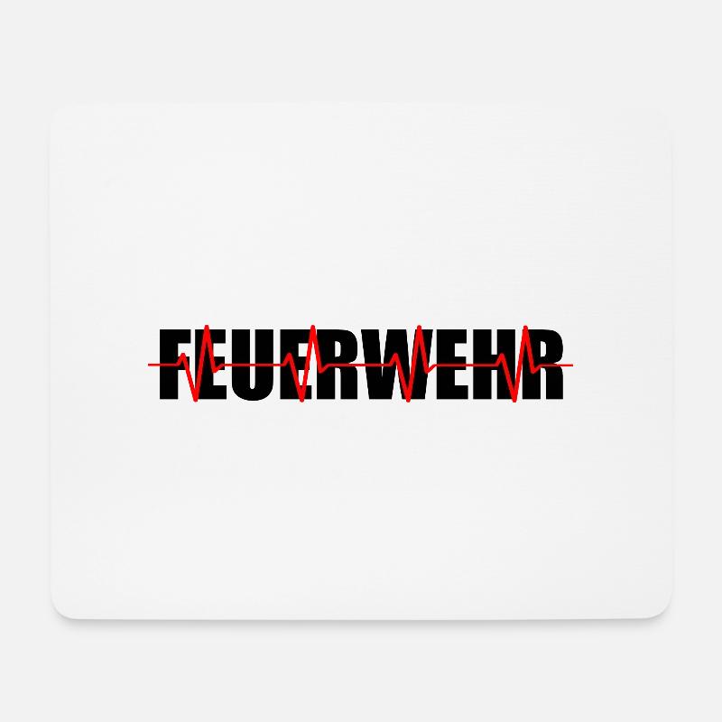 Feuerwehr - Mousepad (Querformat) - Weiß