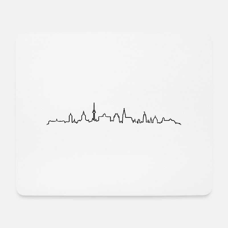 Skyline - Münster NRW - Mousepad (Querformat) - Weiß