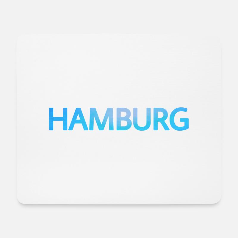 Hamburg - Mousepad (Querformat) - Weiß