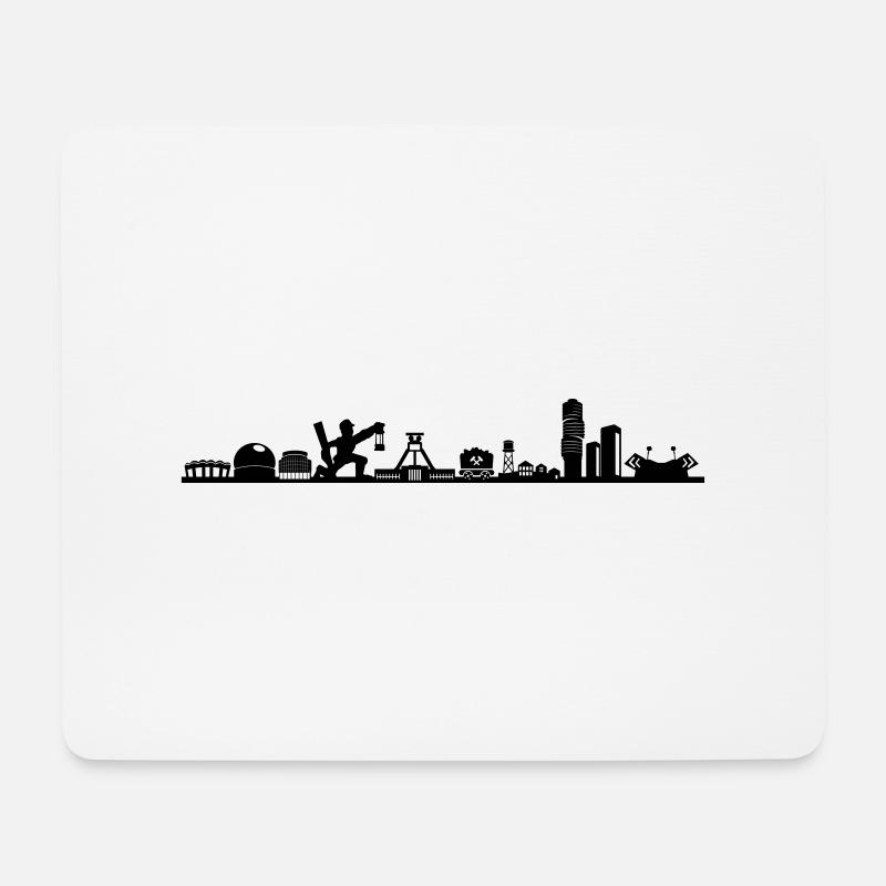 Skyline - Bochum Zeche - Mousepad (Querformat) - Weiß