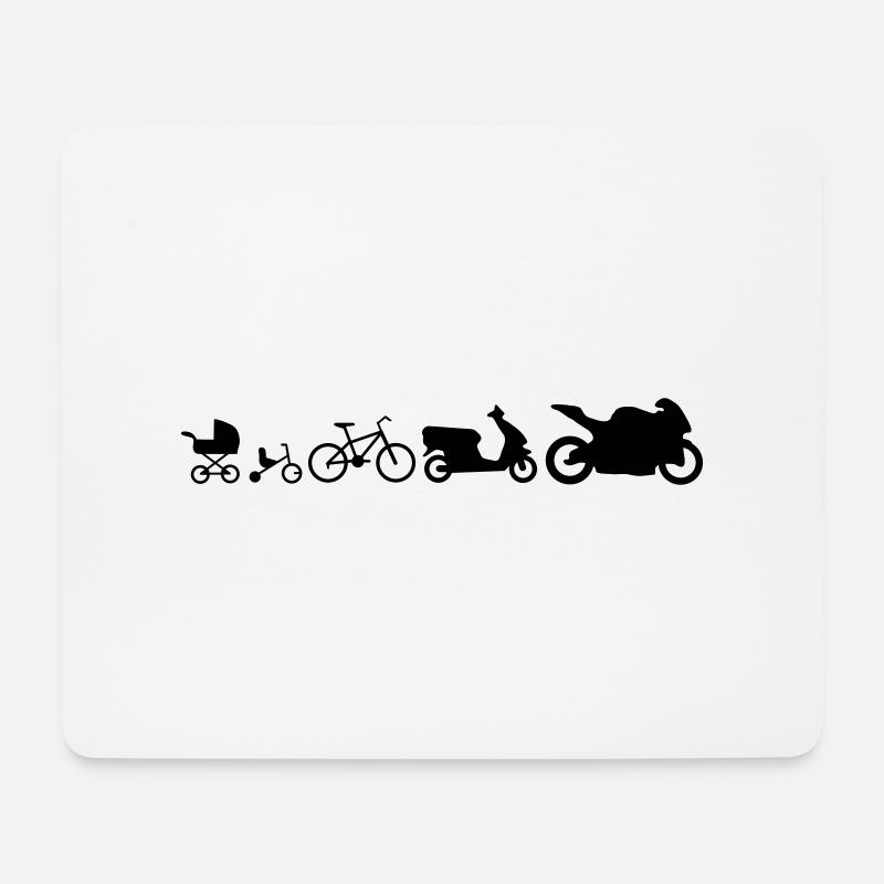 Motorrad Evolution em582 - Mousepad (Querformat) - Weiß