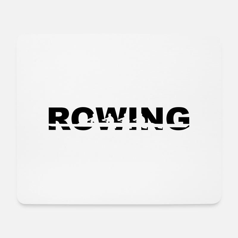 Rudern, Rowing - Mousepad (Querformat) - Weiß