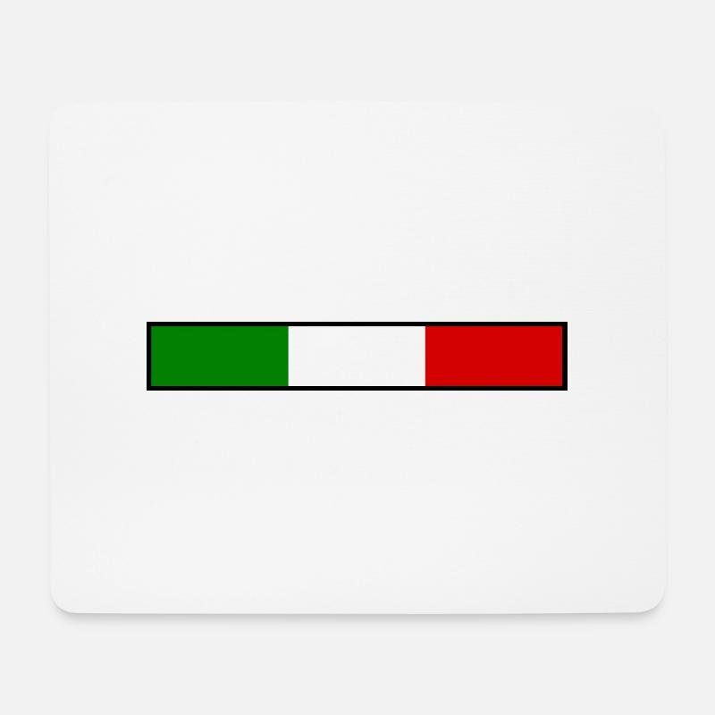 Italie drapeau - Tapis de souris (format paysage) - blanc
