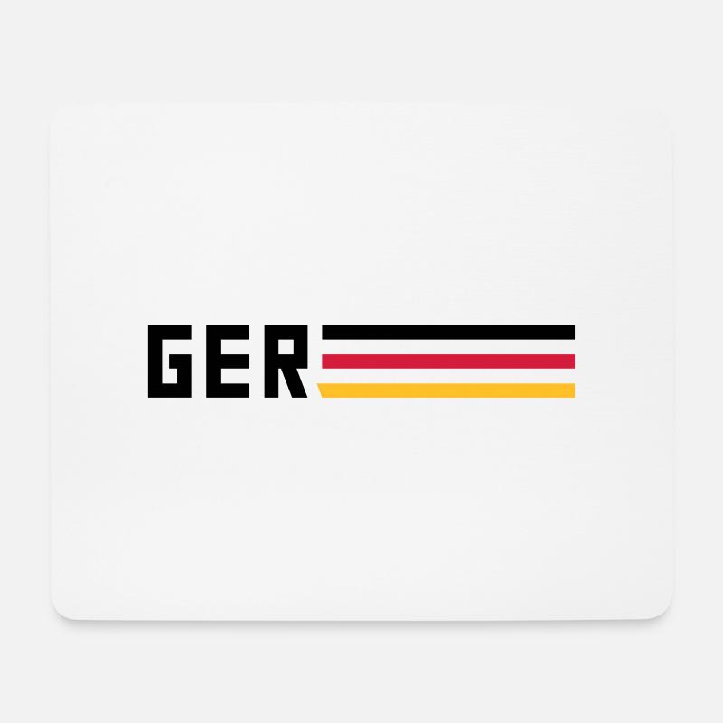 GER Flagge Logo Mannschaft Team Deutschland Sport - Mousepad (Querformat) - Weiß