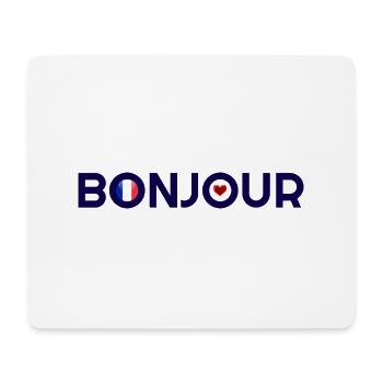Bonjour, Französisch Bonjour, Bonjour Hoodies,Hallo - Mousepad (Querformat) - Weiß - Vorne