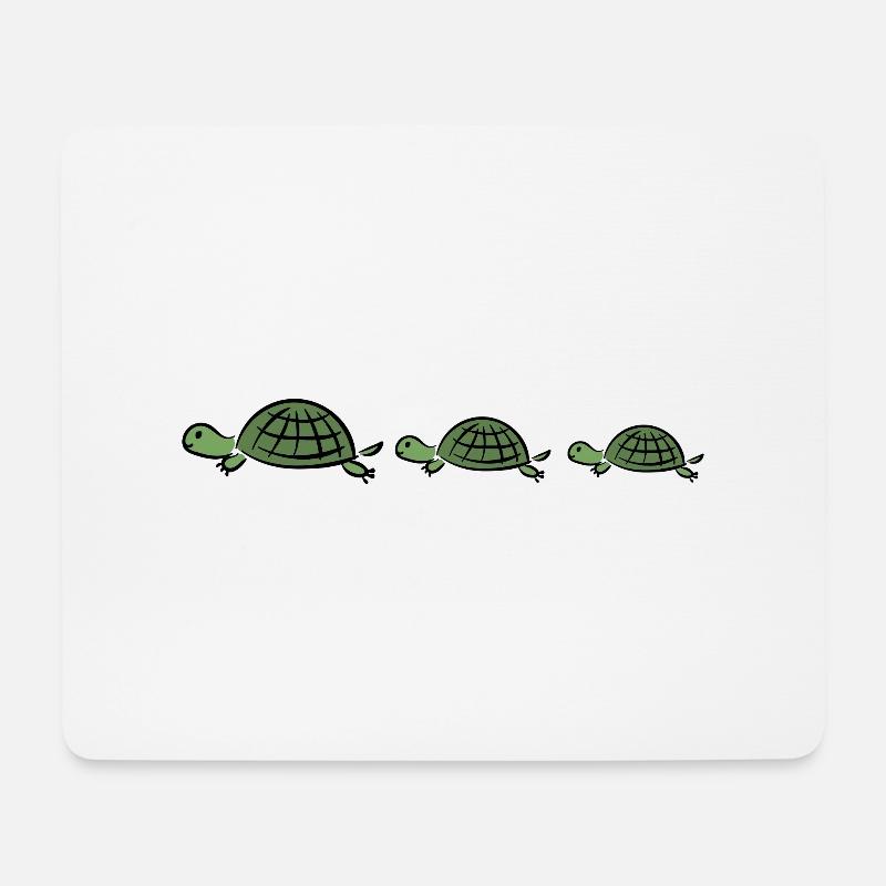 Schildkröten - Mousepad (Querformat) - Weiß