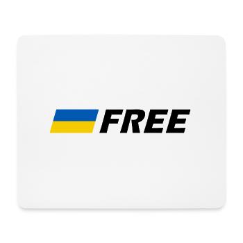 Free ukraine - Mousepad (Querformat) - Weiß - Vorne