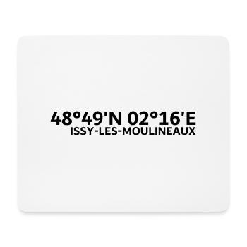 Issy-les-Moulineaux Coordinates - Mouse Pad (horizontal) - white - Front
