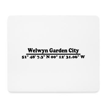 Welwyn Garden City Koordinaten - Mousepad (Querformat) - Weiß - Vorne