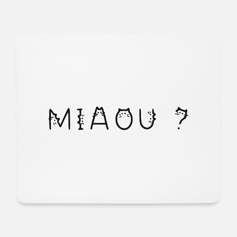 Miau, für Katzenfans - Mousepad (Querformat) - Weiß
