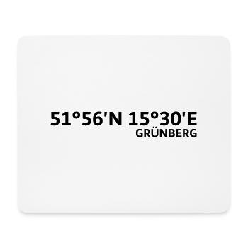 Coordonnées de Grünberg - Tapis de souris (format paysage) - blanc - Devant