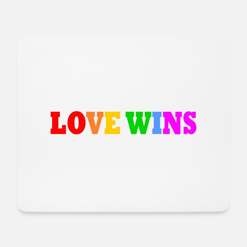Love wins - Mousepad (Querformat) - Weiß