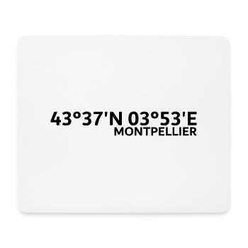 Montpellier Coordinates - Mouse Pad (horizontal) - white - Front