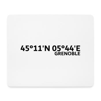 Grenoble coordinates - Mouse Pad (horizontal) - white - Front