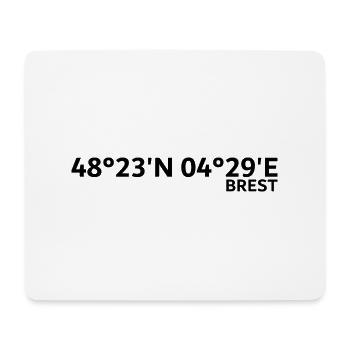 Brest Coordinates - Mouse Pad (horizontal) - white - Front
