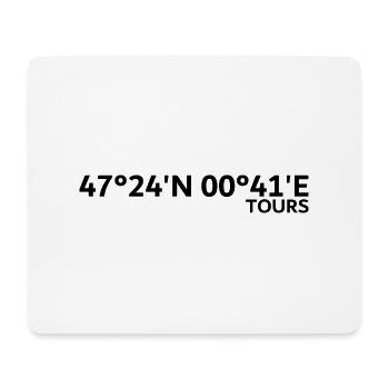Tours Coordinates - Mouse Pad (horizontal) - white - Front