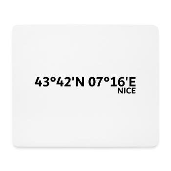 Nice Koordinaten - Mousepad (Querformat) - Weiß - Vorne