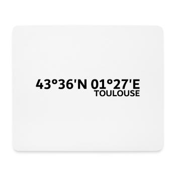 Coordonnées de Toulouse - Tapis de souris (format paysage) - blanc - Devant