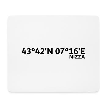 Nizza Koordinaten - Mousepad (Querformat) - Weiß - Vorne