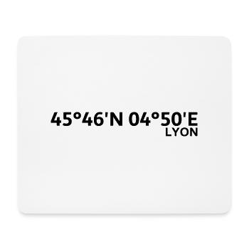 Lyon coordinates - Mouse Pad (horizontal) - white - Front