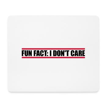 I dont care fact - Mousepad (Querformat) - Weiß - Vorne
