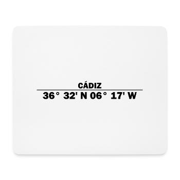 Cádiz Koordinaten - Mousepad (Querformat) - Weiß - Vorne