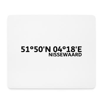 Coordonnées Nissewaard - Tapis de souris (format paysage) - blanc - Devant