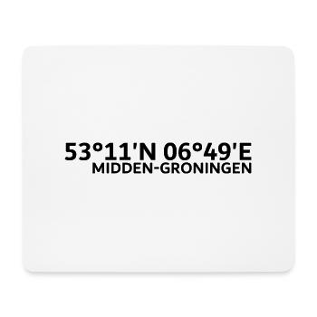 Coordonnées de Midden-Groningen - Tapis de souris (format paysage) - blanc - Devant