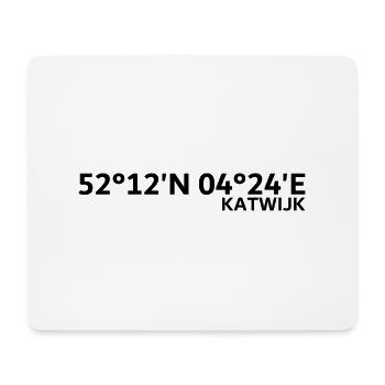 Coordonnées de Katwijk - Tapis de souris (format paysage) - blanc - Devant